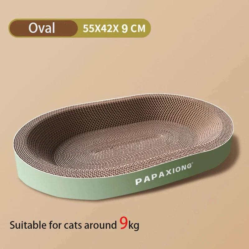Grattoirs pour chats, jouets pour chats, rond et ovale, lit pour chat, poste à gratter, épaississement, colle de maïs Durable, décalcomanie en carton - Animaleriex