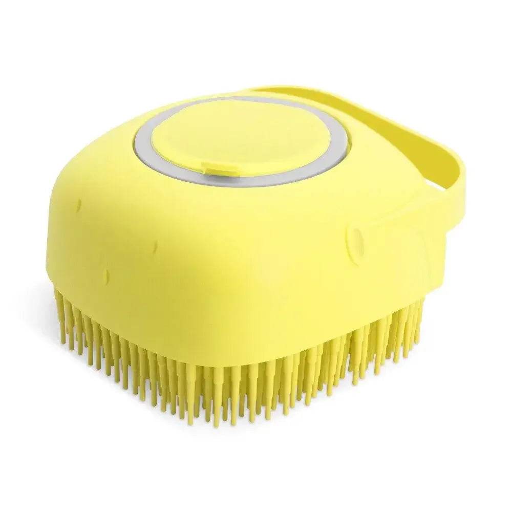 Brosse à shampoing pour chien, 2.7oz, 80ml, peigne de Massage pour chat, épurateur de toilettage pour le bain, cheveux courts, caoutchouc de Silicone souple - Animaleriex