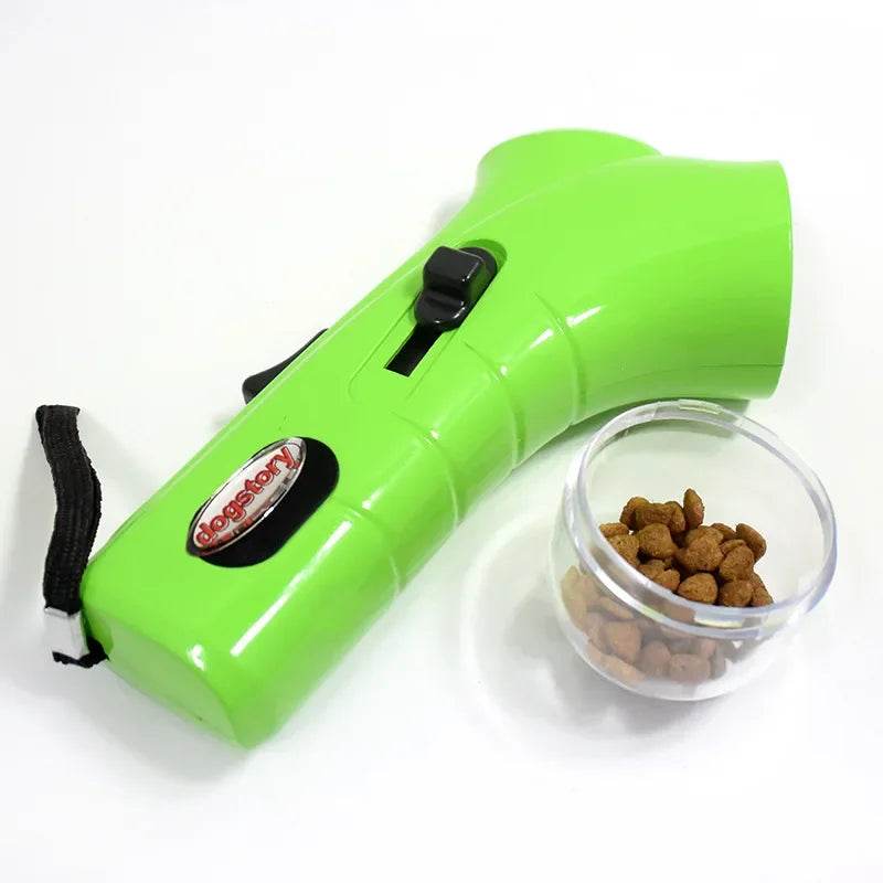 Distributeur de friandises interactif Portable, équipement d'entraînement de nourriture pour chiens, pistolet lanceur, distributeur de collations pour animaux de compagnie, accessoires, fournitures d'outils, produit - Animaleriex