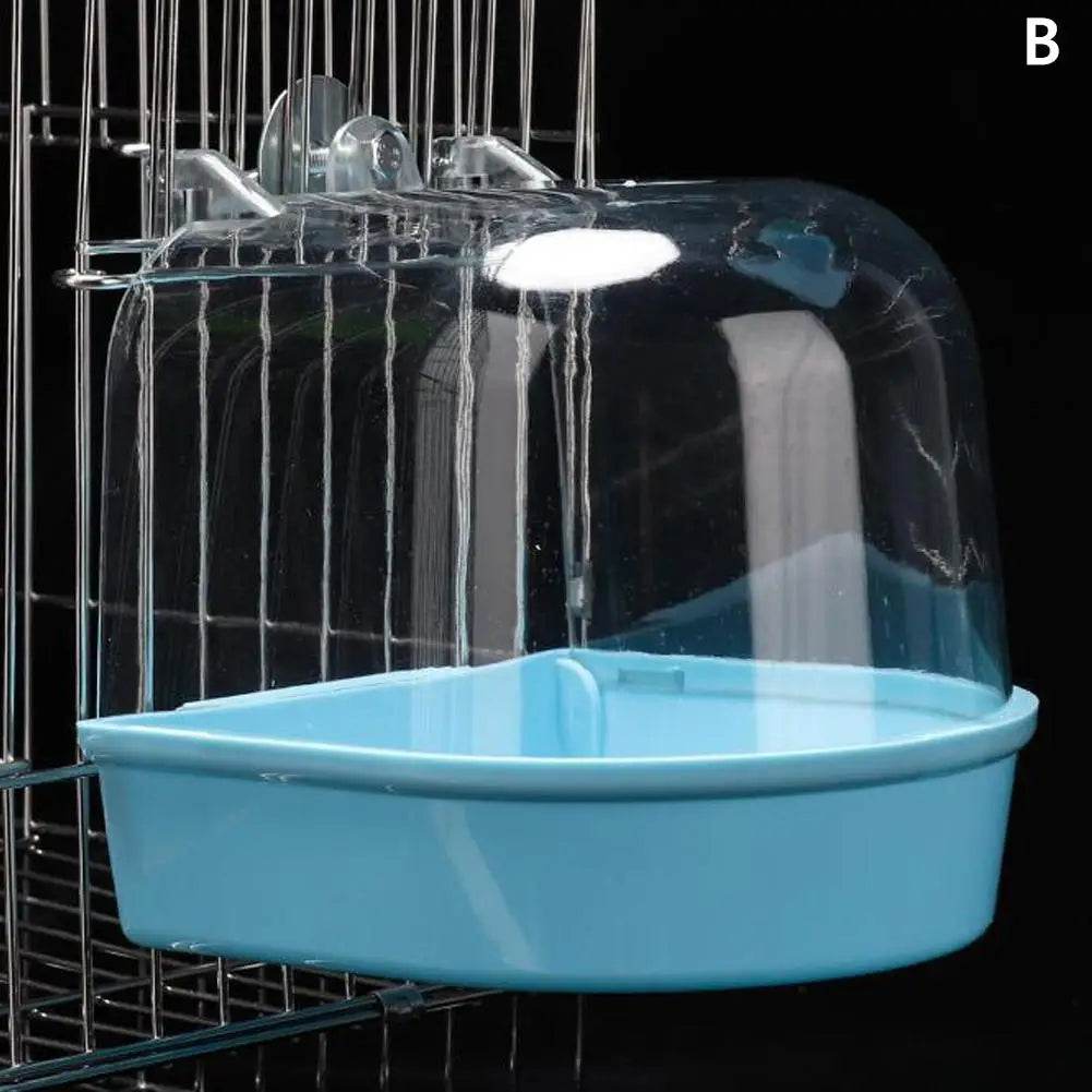 Bain d'oiseaux suspendu transparent pour Cage à perruches, accessoires pour perroquets, baignoire, douche, Cage pour canari, perruche, calopsitte - Animaleriex