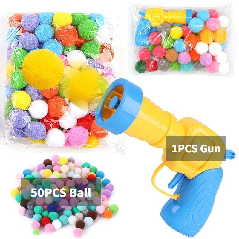 Pistolet de tir à balle en peluche pour chat, jouets interactifs pour chatons, Mini lanceur de pompons, accessoires pour animaux de compagnie, fournitures pour chats d'intérieur, jeu autonome - Animaleriex