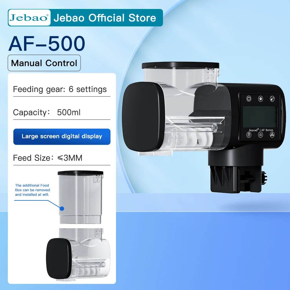 Jebao Jecod nouveau chargeur de réservoir de poissons d'aquarium mangeoire automatique intelligente synchronisation numérique Wifi télécommande sans fil alimentation des poissons - Animaleriex