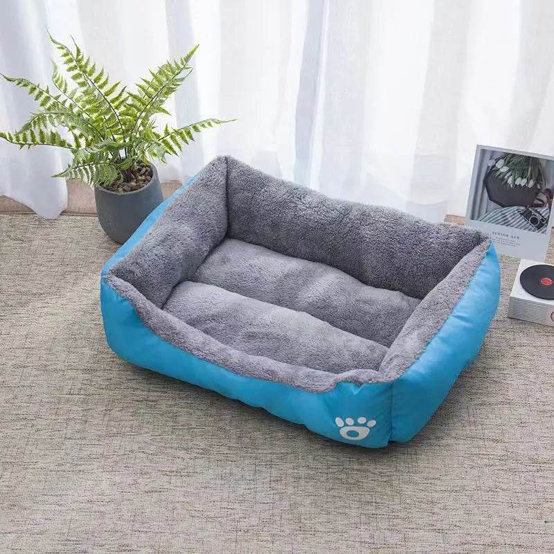 Grand lit pour chat et chien, maison chaude et confortable pour chien, nid en coton PP doux, panier pour chien, tapis universel imperméable pour chat - Animaleriex