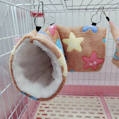 Hamsters en peluche en coton Solf en forme de cœur, Tunnels de jeu, nid chaud d'hiver pour furet, cochons d'inde, écureuils, petits jouets pour animaux de compagnie, accessoires - Animaleriex