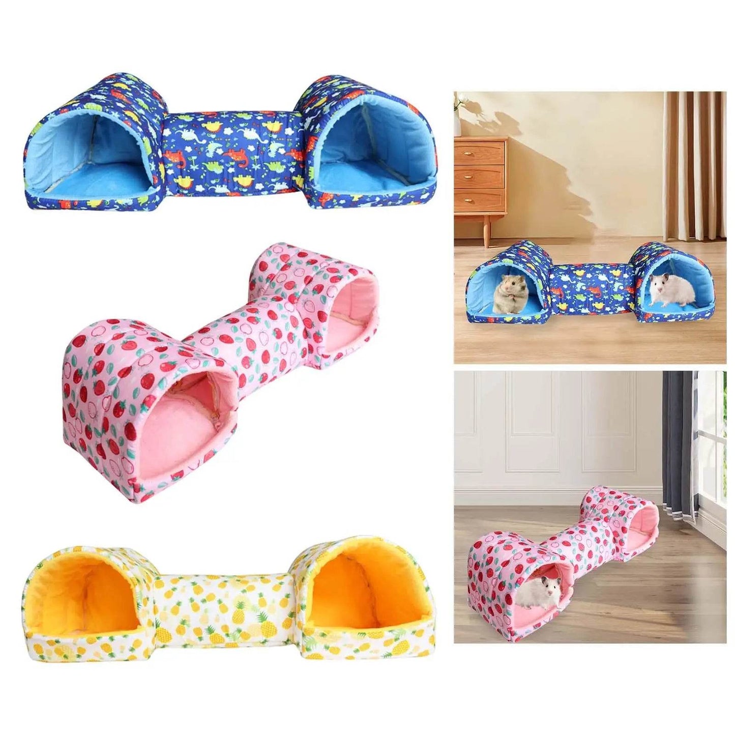 Tube de cachette pour Hamster, Tunnel pour cochon d'inde, pour souris, petit Animal, hérisson, cochon d'inde, accessoires pour animaux de compagnie - Animaleriex