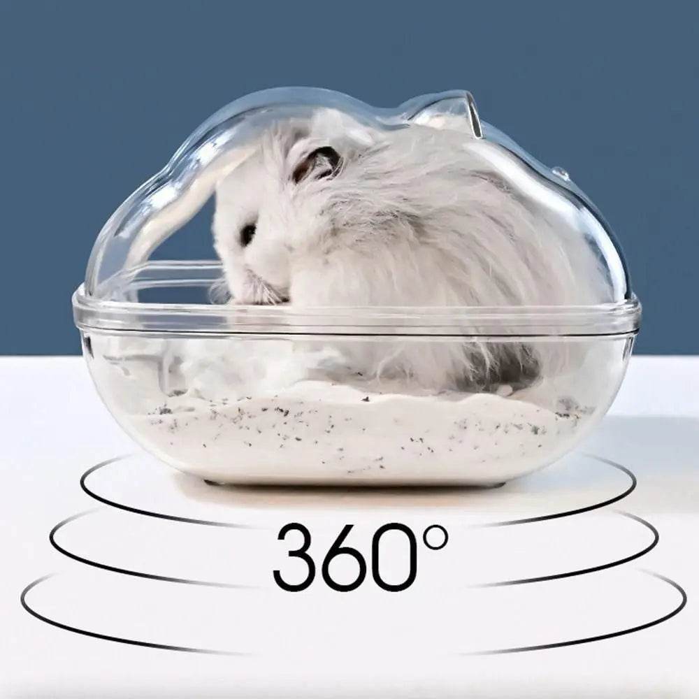 Cage de toilette transparente pour Hamster, Cage pour cochon d'inde, bain de sable, boîte à souris en plastique acrylique pour Hamster - Animaleriex