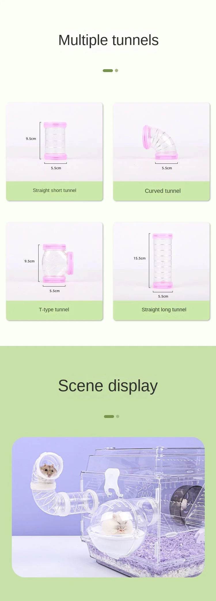 Hamster jouet labyrinthe bricolage remodelé Cage Tubes externes Tunnel ensemble sport U tuyau Hamster accessoires Pipeline Chinchillas fournitures - Animaleriex